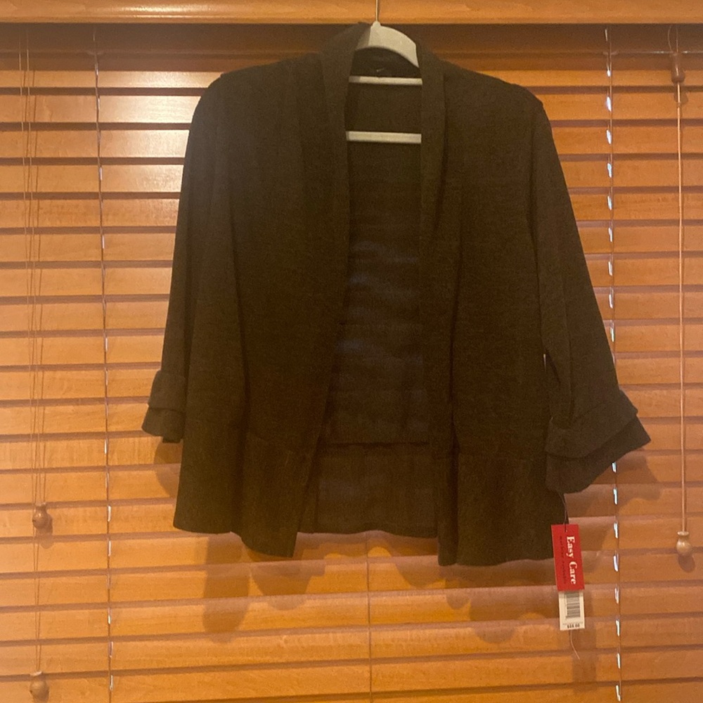 Rafaela ruffle sleeve brown light cardigan - medium NWT (e)